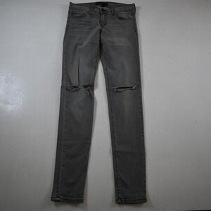 Flying Monkey 28 Mid Rise Skinny‎ Destroyed Gray Stretch Denim Womens Jeans